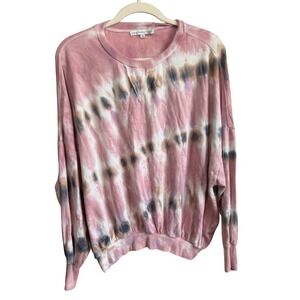 Young Fabulous & Broke Sweatshirt Tie Dye Small Pink Excellent Pullover Crewneck